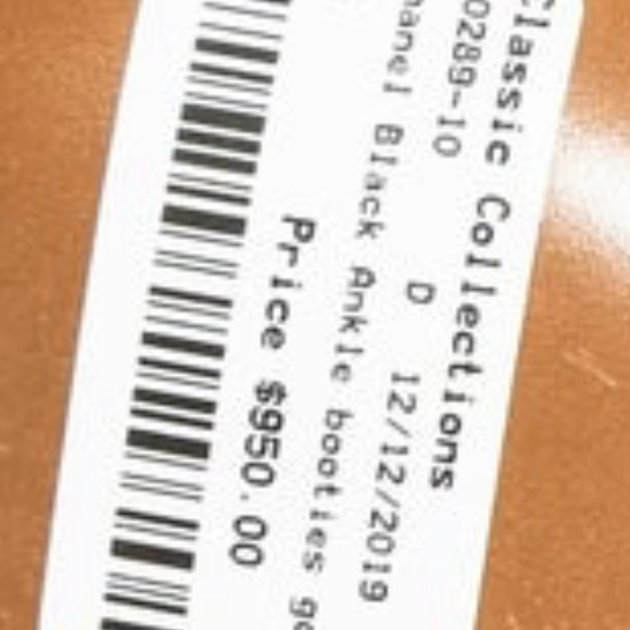 Chanel chunky heel booties, sheriff boots gold toe - Picture 6 of 11